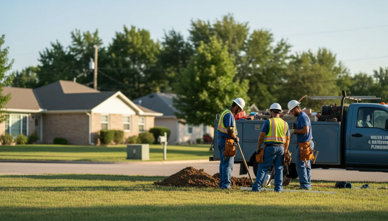Residential water line and bathroom plumbing service in Rosanky, TX